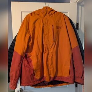 Mountain Hardware Insulated Men's Orange and Red Ski Jacket